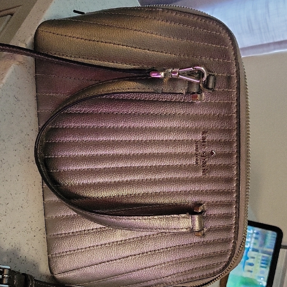 Kate Spade Bronze Quilted Shoulder Bag